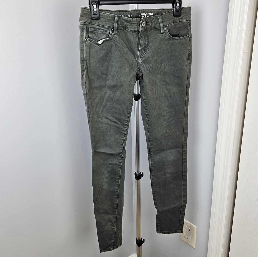 The Limited Olive Green Skinny Legging Jeans